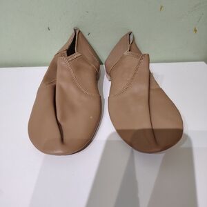 Dynadans Leather Upper Slip-on Jazz Shoe for Girls and Boys Dance Size 3 Big Kid